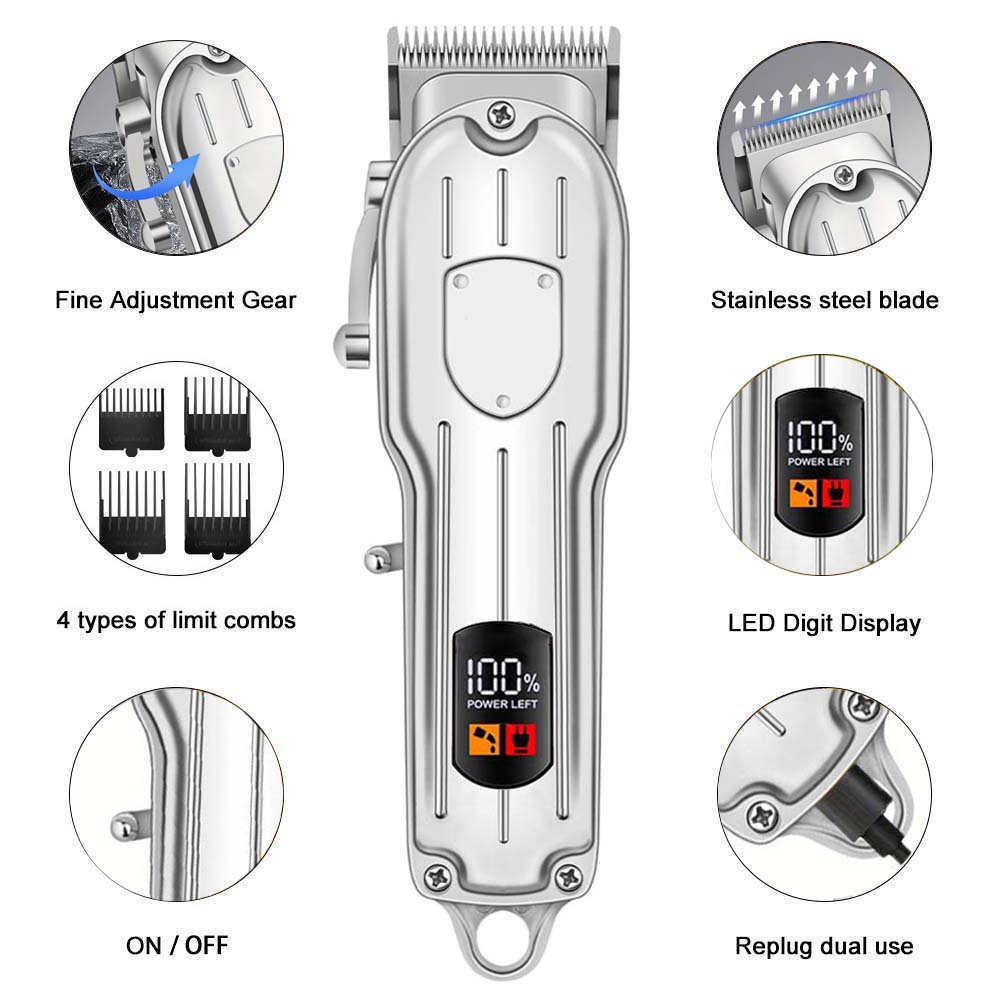 Professional Hair Clippers for - Beard Trimmer Cordless avaliação e preço