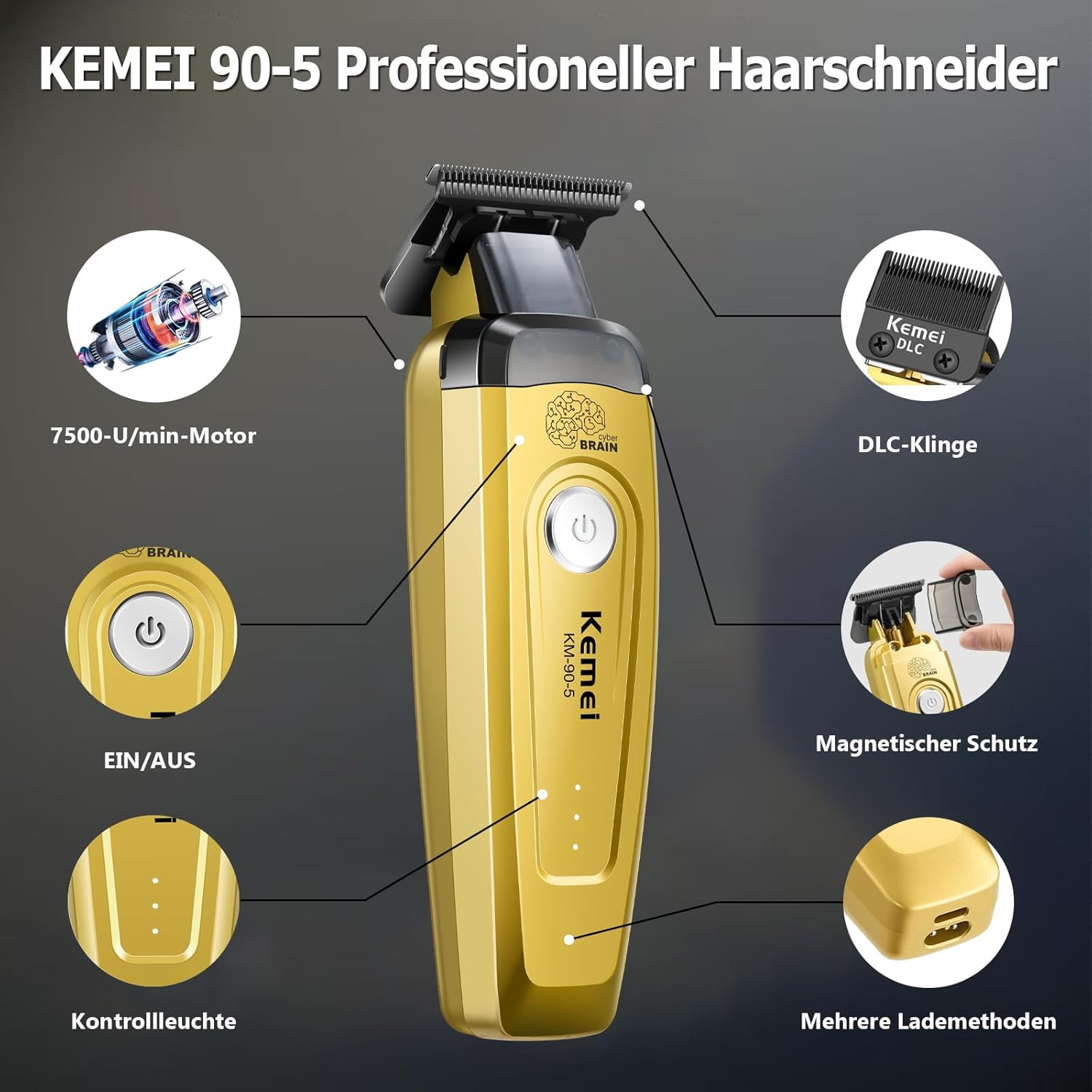 KEMEI Men's Hair Trimmer, Cord - Beard Trimmer Cordless avaliação e preço