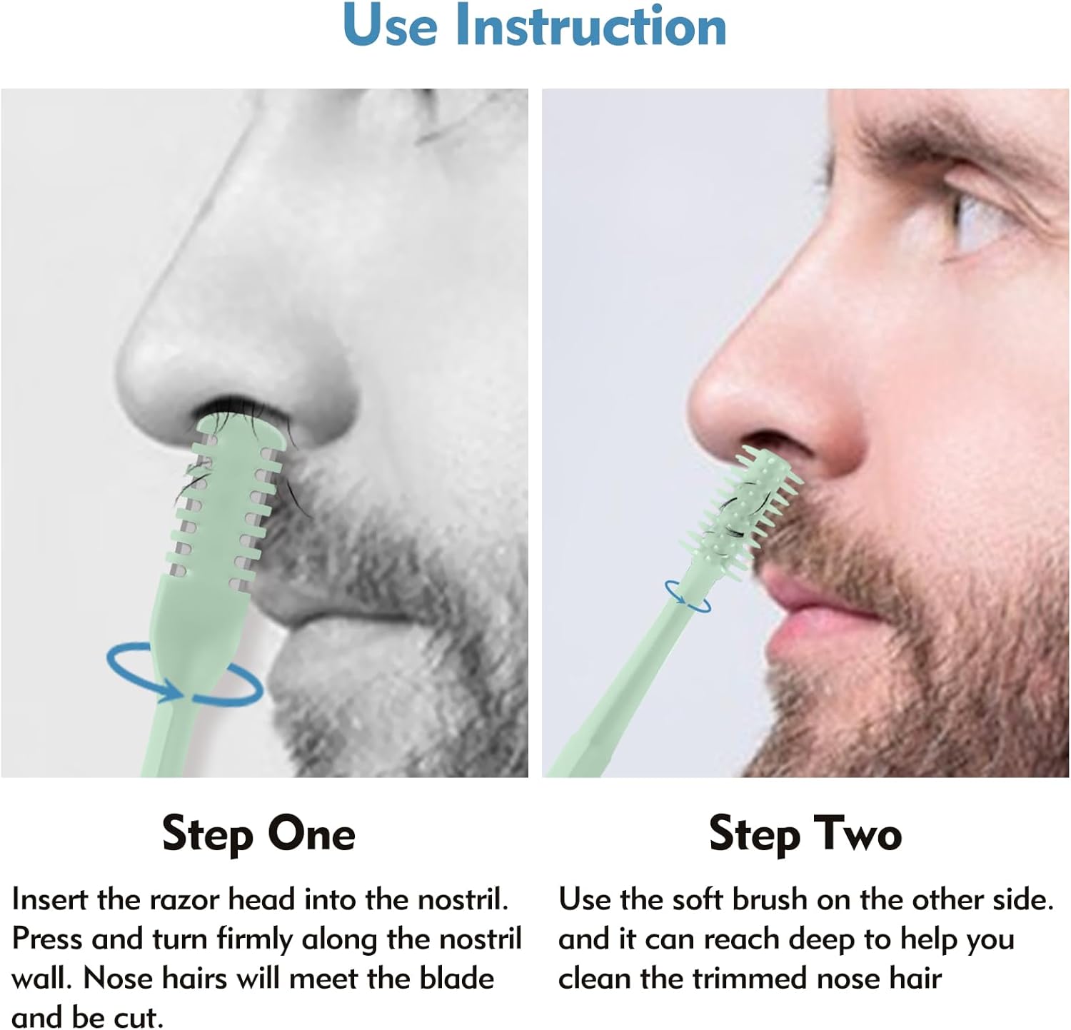 5/20/50Pcs 2-in-1 Nasal Cutter - Nose Hair Trimmer avaliação e preço