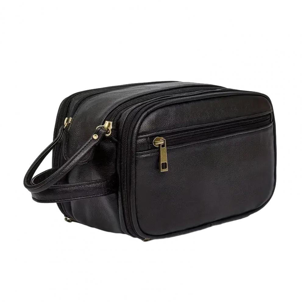 Travel Makeup Bag Faux Leather - Men'S Grooming Organizer avaliação e preço