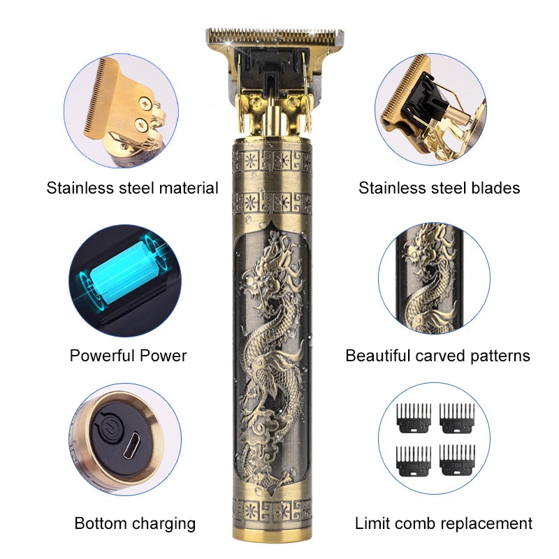 Electric Hair Clipper Professi - Beard Trimmer Cordless avaliação e preço
