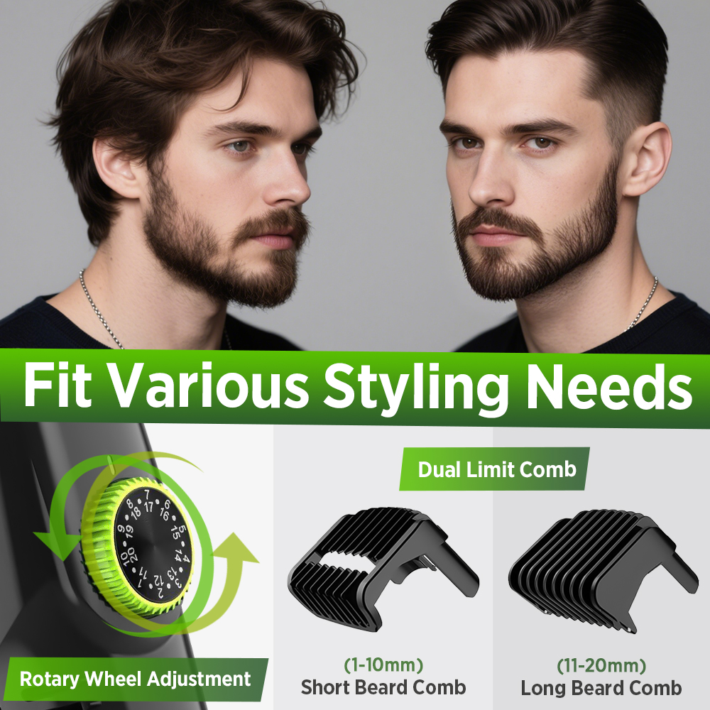 Cordless Men's Vacuum Beard Tr - Beard Trimmer Cordless avaliação e preço