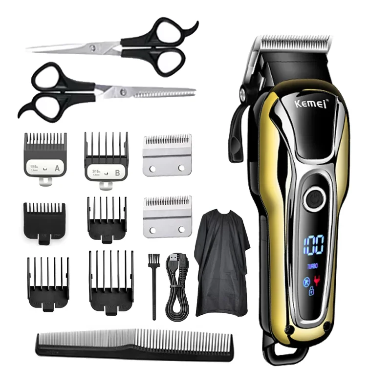 Professional Hair Clipper Keme - Beard Trimmer Cordless avaliação e preço