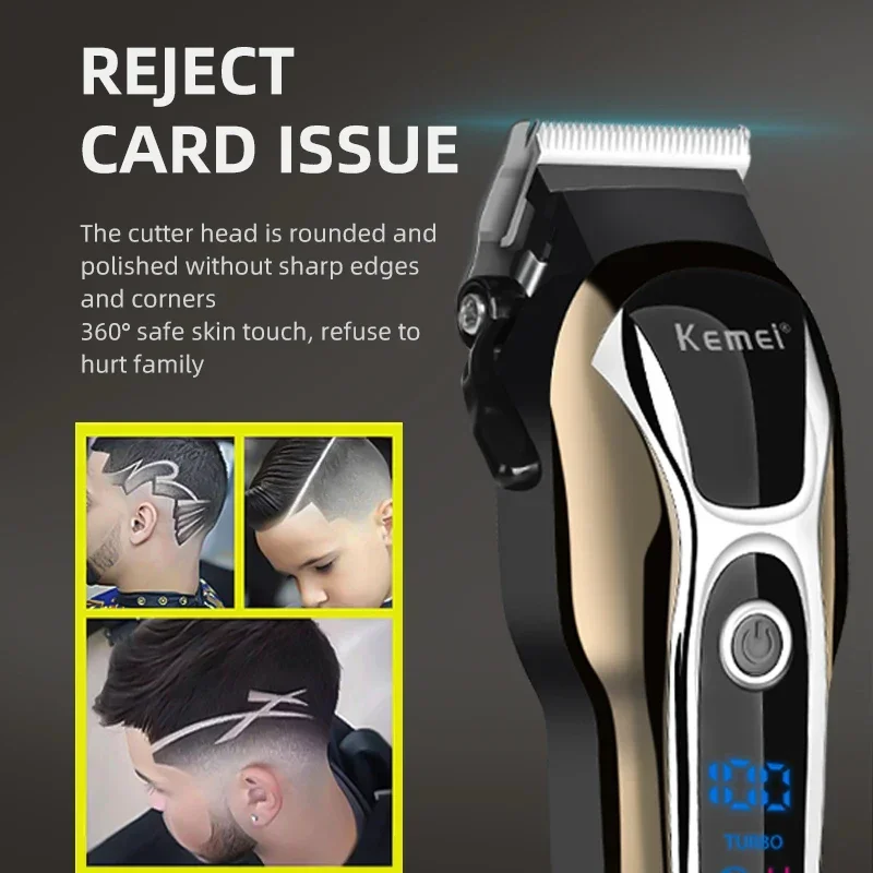 Professional Hair Clipper Keme - Beard Trimmer Cordless avaliação e preço
