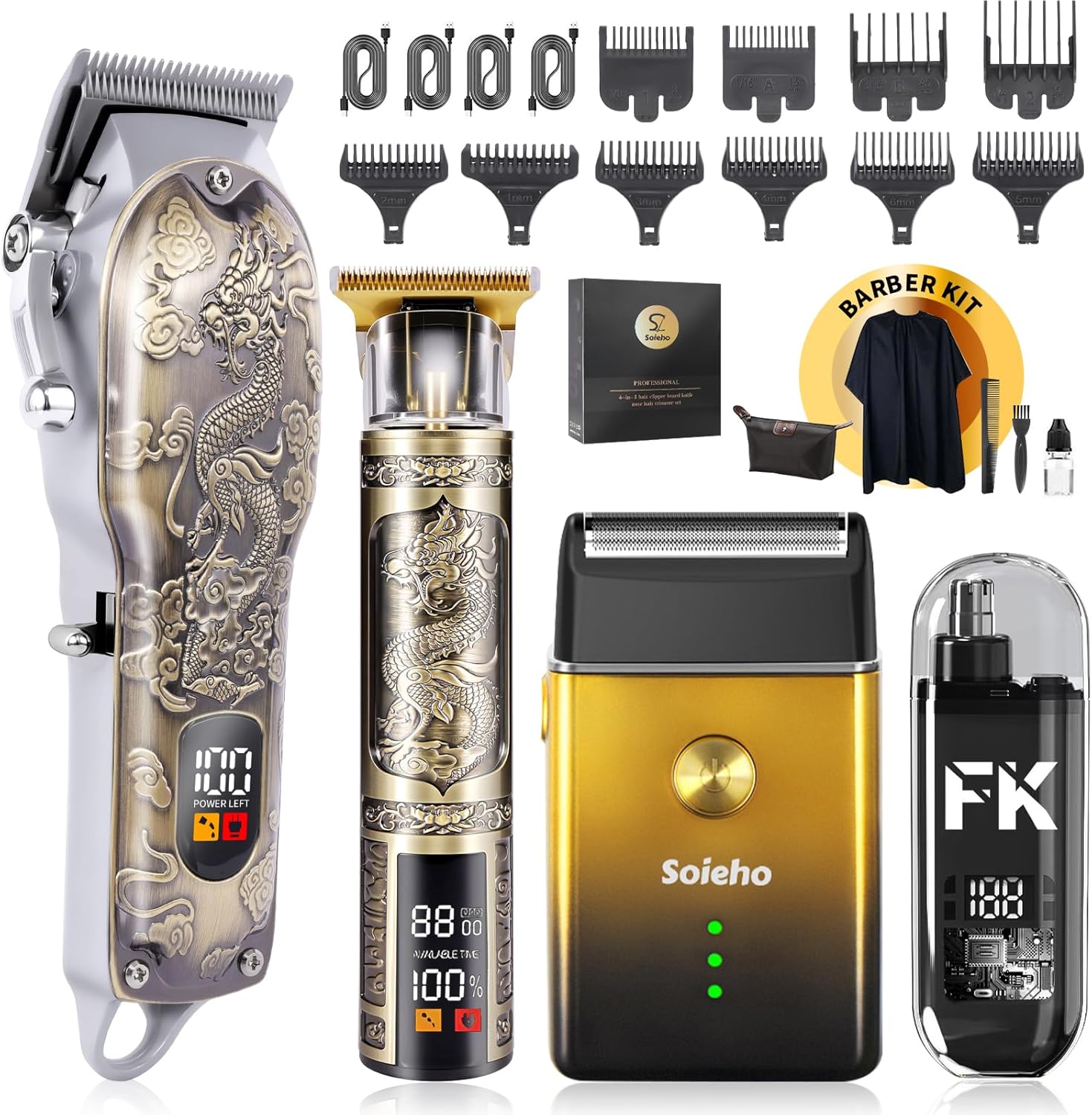Men's Cordless Hair Clipper Se - Beard Trimmer Cordless avaliação e preço