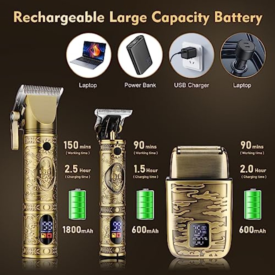 5 in 1 Cordless Barber Hair Cu - Nose Hair Trimmer avaliação e preço