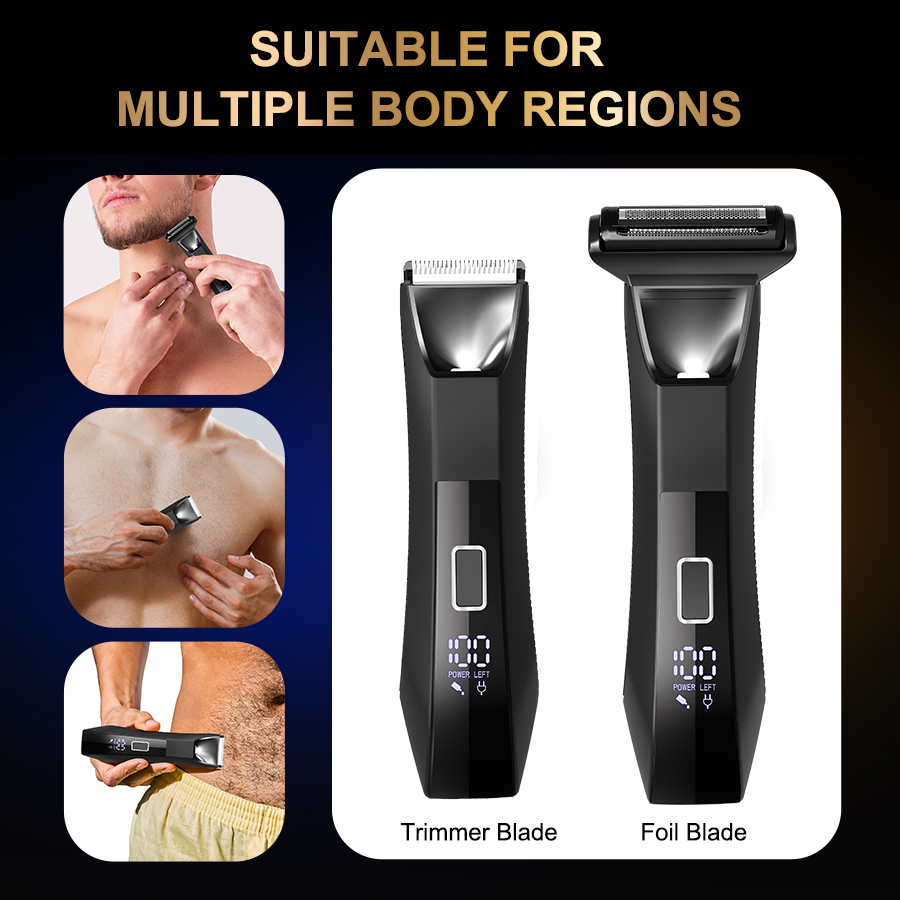 IPX6 Waterproof 2-in-1 Groin/B - Beard Trimmer Cordless avaliação e preço