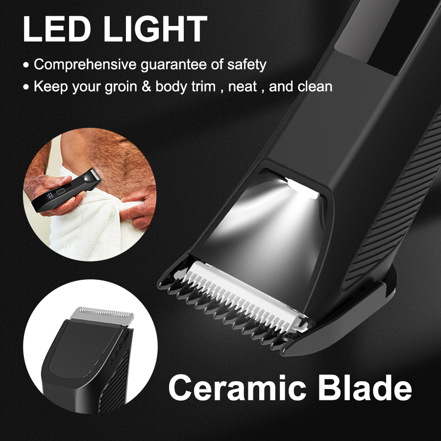 IPX6 Waterproof 2-in-1 Groin/B - Beard Trimmer Cordless avaliação e preço