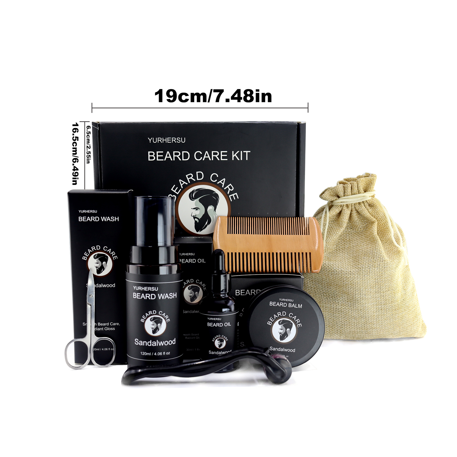 7Pcs Beard Care Kit for Men, G - Men'S Grooming Organizer avaliação e preço