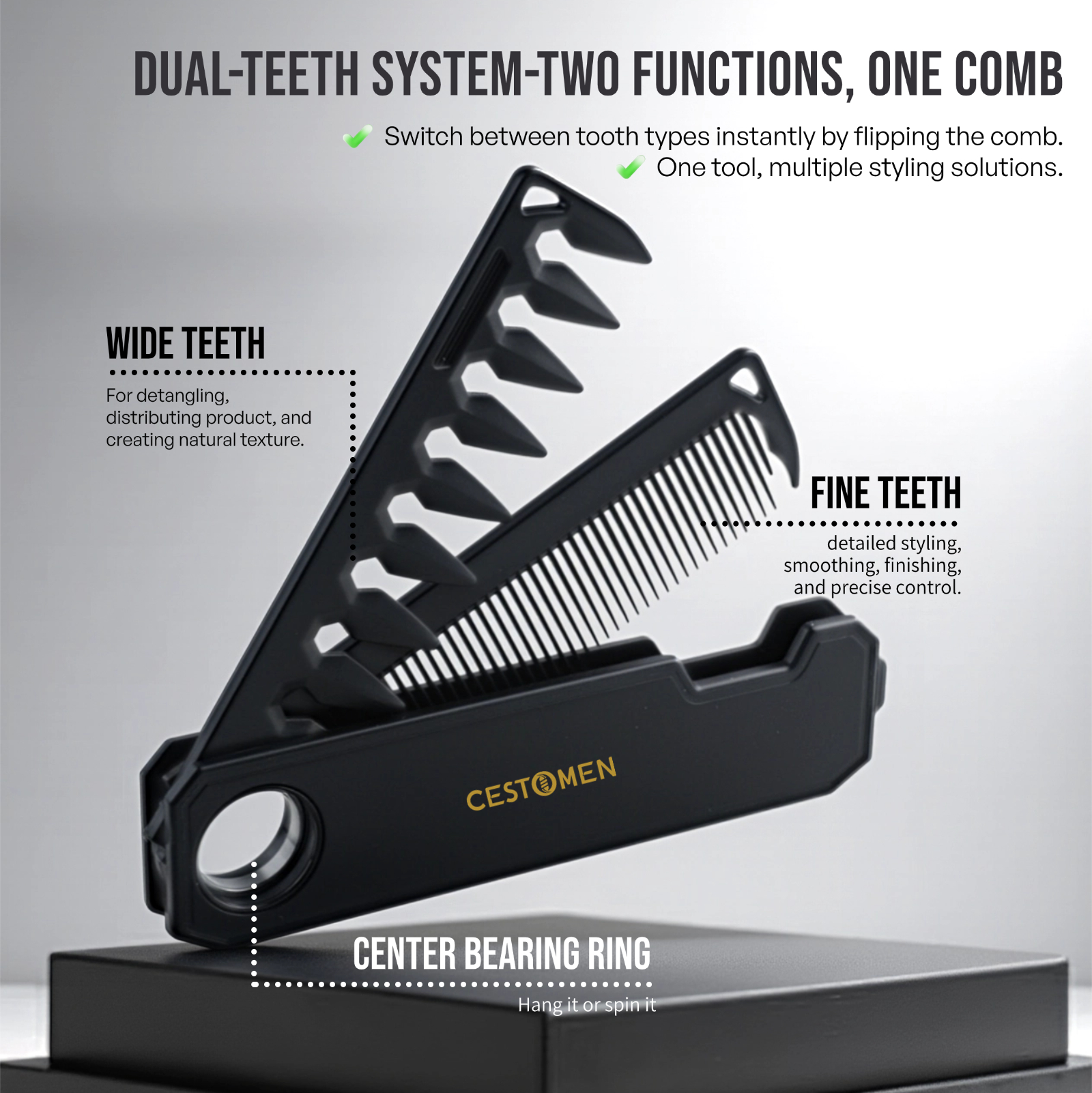 2/3Pcs Professional Barber Com - Men'S Grooming Organizer avaliação e preço